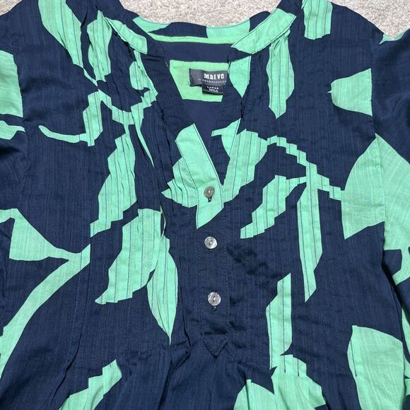 Anthropologie Maeve Cassandra Maxi Dress Large Navy Green Floral Classic Boho - Picture 6 of 15